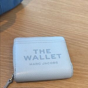 Marc Jacobs Cloud Blue  Pebbled Leather Wallet
